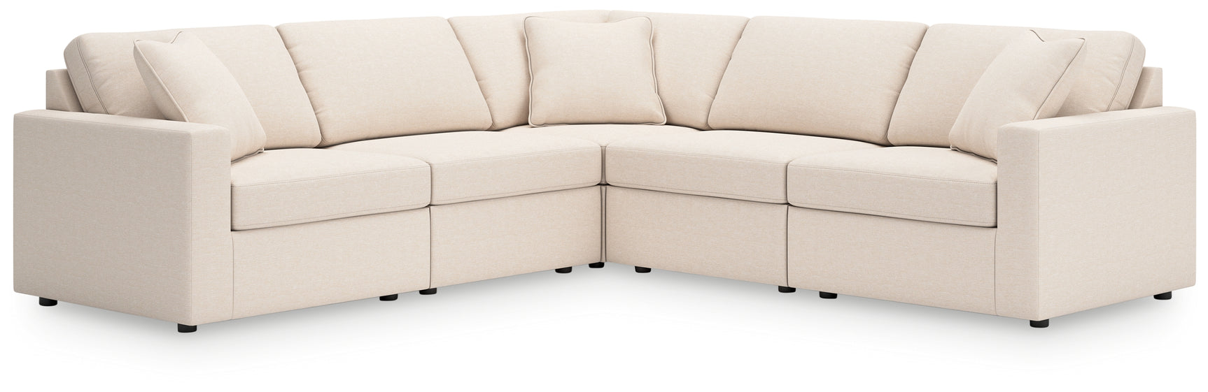 main view of Modmax Oyster Nuvella® 5-Piece Sectional sectional sofa
