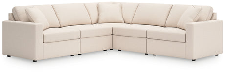 Room view showing Modmax Oyster sectional sofa with recliner