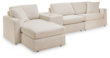 Modmax Oyster 4-Piece Sectional Sofa with Ottoman front angle view