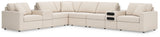 side view of Modmax Oyster Performance Fabric Next-Gen Nuvella™ 8-Piece Sectional sectional sofa