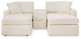 Detail view of Modmax Oyster Sofa and Loveseat upholstery and design