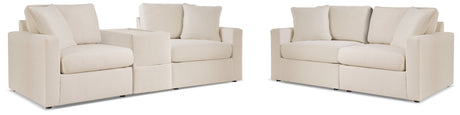 Side view of Modmax Oyster Sofa and Loveseat furniture