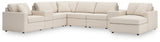 Side view of Modmax Oyster Nuvella® sectional with chaise