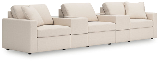 main view of Modmax Oyster Nuvella® 5-Piece Sectional sectional sofa