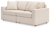 Detail of Modmax Oyster 2-Piece Sectional sofa upholstery and cushions