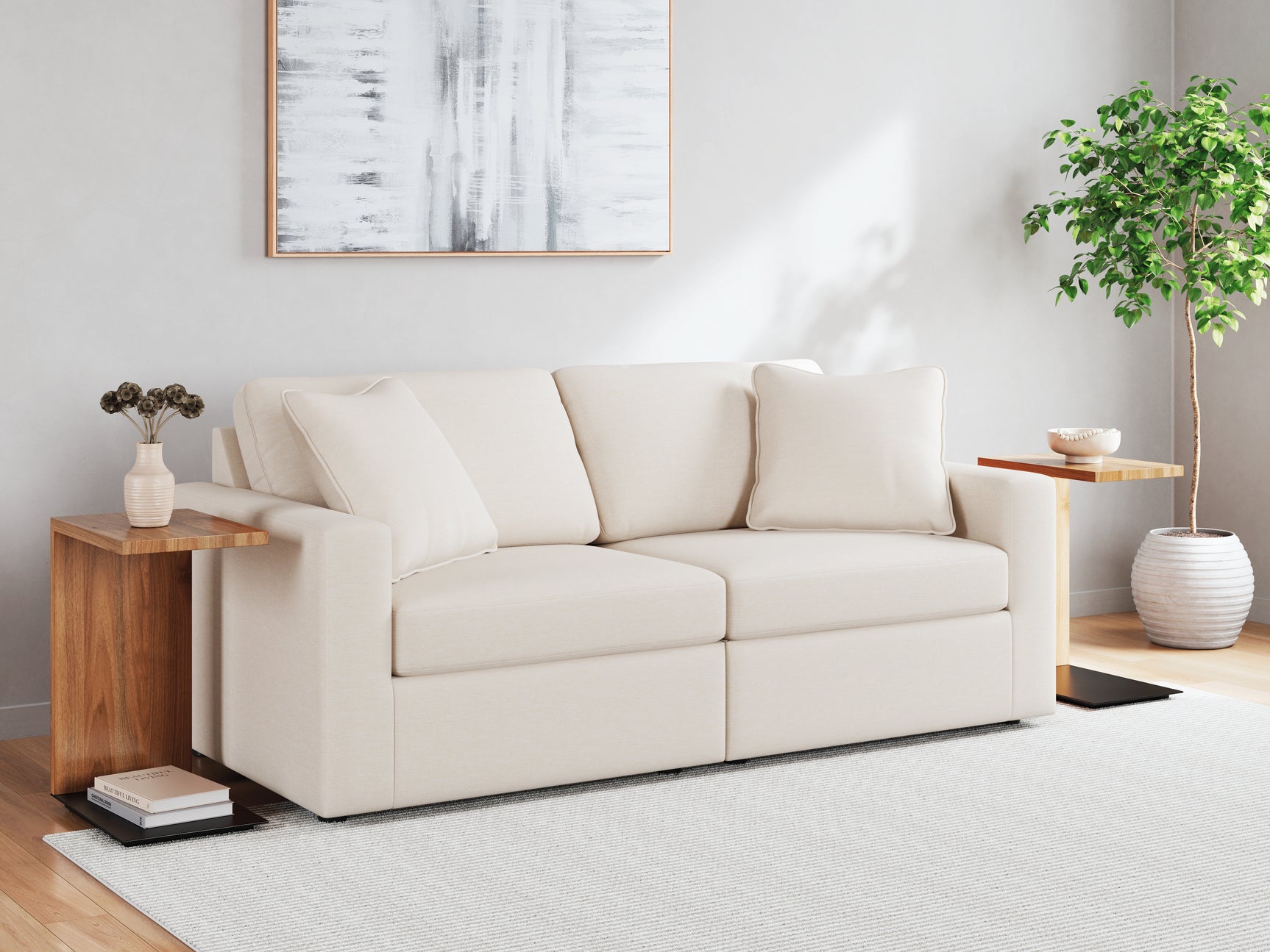 Main angle of Modmax Oyster Sofa and Loveseat furniture