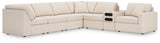 main view of Modmax Oyster Performance Fabric Next-Gen Nuvella™ 7-Piece Sectional sectional sofa
