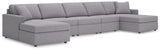 Side view of Modmax Granite 5-Piece Double Chaise Sectional sofa