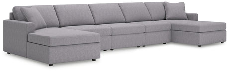 Side view of Modmax Granite 5-Piece Double Chaise Sectional sofa