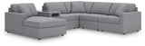 Room setup showing Modmax 6-Piece Sectional in a modern living room