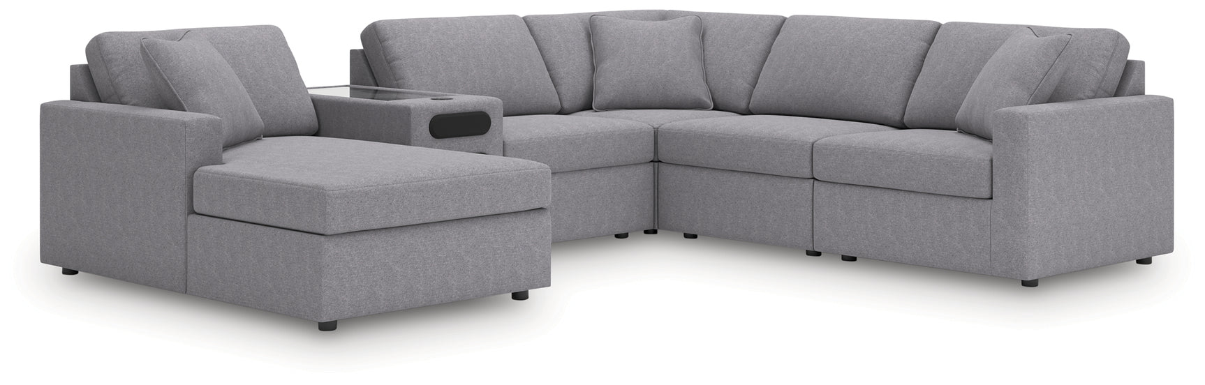 Room setup showing Modmax 6-Piece Sectional in a modern living room