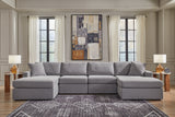 Room view of Modmax 4-piece sectional with chaise