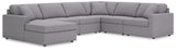 Side view of Modmax Granite 6-Piece Sectional sofa