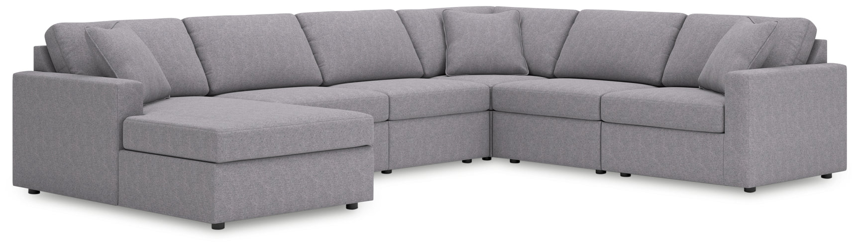 Side view of Modmax Granite 6-Piece Sectional sofa