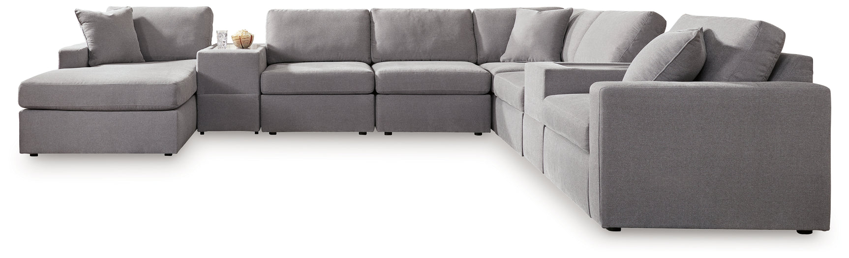 Detail of sectional hardware and cushions