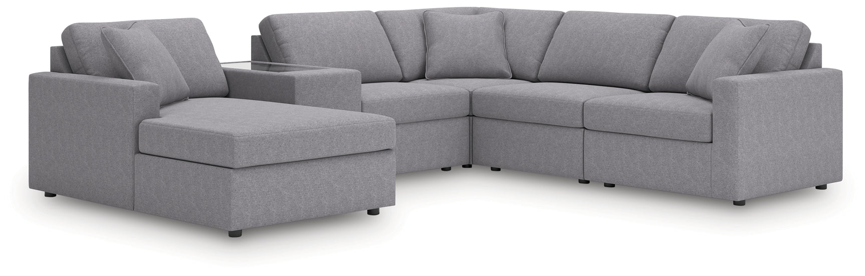 room view of Modmax granite fabric sectional sofa
