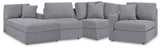 Modmax Granite 4-Piece Sectional Sofa with Chaise