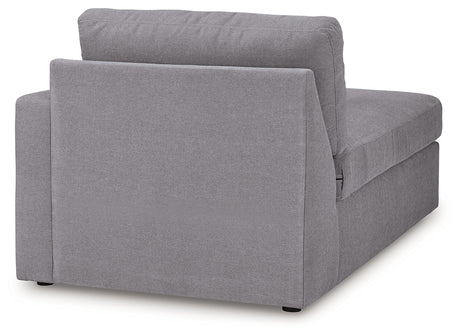 Close-up detail of seat cushions and frame on Modmax Granite sectional