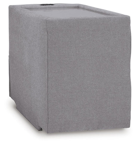 Modmax Granite Performance Fabric,Next-Gen Nuvella™ 5 Piece Sectional with Audio Console - image 11
