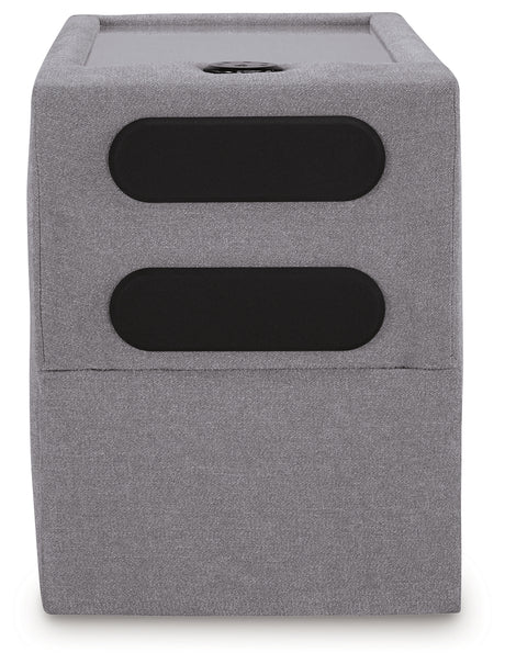 Head-on detail view of Modmax Granite sectional sofa cushions