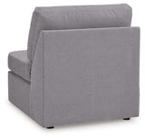 Back angled view of sectional sofa