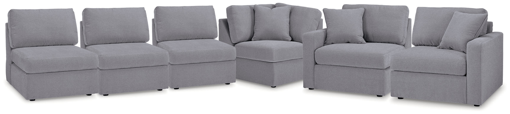 Side view of Modmax Granite 6-Piece Sectional sofa