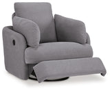 Detail of fabric on Modmax Granite Performance Fabric Next-Gen Nuvella Swivel Glider Chair