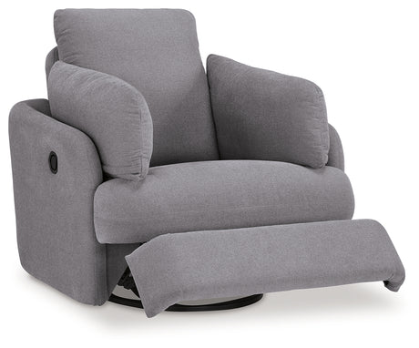 Detail of fabric on Modmax Granite Performance Fabric Next-Gen Nuvella Swivel Glider Chair
