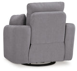 Back view of Modmax Granite Performance Fabric Next-Gen Nuvella Swivel Glider Chair