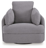 Head-on view of Modmax Granite Performance Fabric Next-Gen Nuvella Swivel Glider Chair