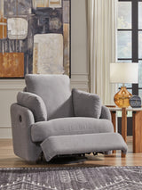 Side profile of Modmax Granite Performance Fabric Next-Gen Nuvella Swivel Glider Chair