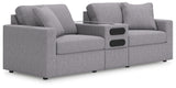main view of Modmax Granite Performance Fabric,Next-Gen Nuvella™ 3-Piece Sectional sectional sofa