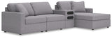 Main front view of sectional sofa