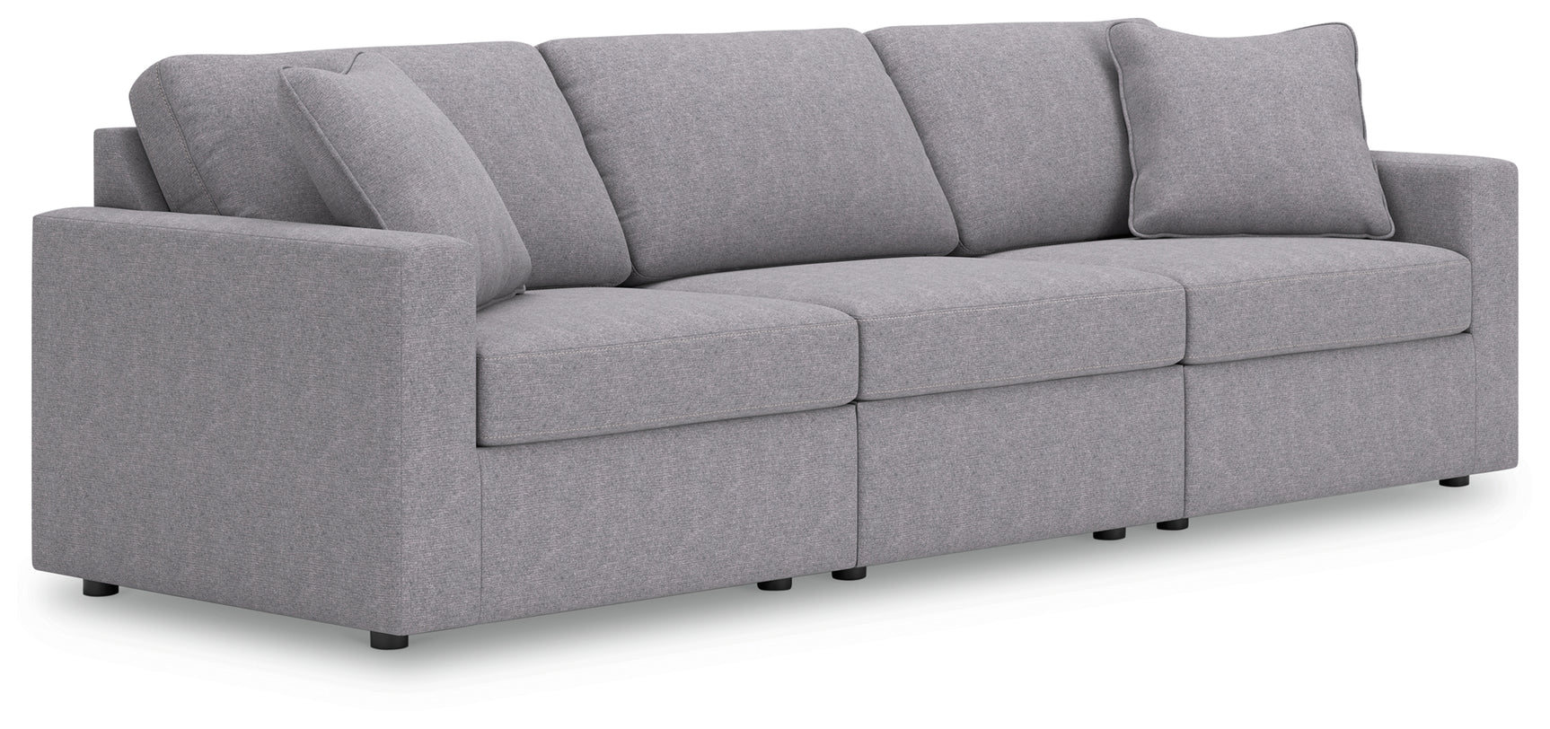 Side view of Modmax Granite Next-Gen Nuvella 3-Piece Sectional Sofa