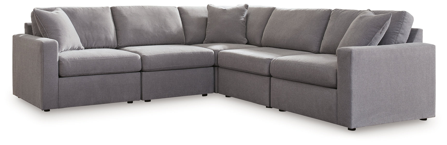 Side profile of Modmax Granite 5-Piece Sectional Sofa highlighting fabric texture