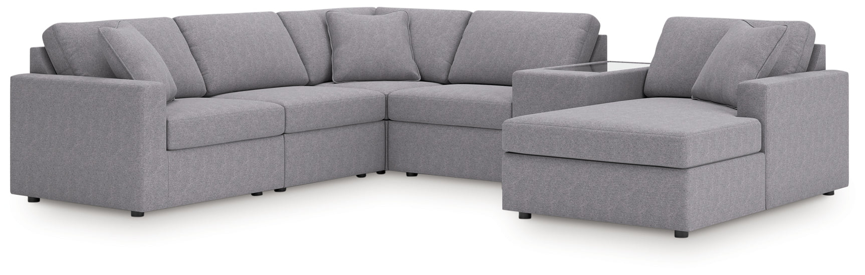 modmax granite performance fabric 6-piece sectional with chaise sofa main view