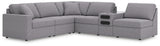 Top angle view of sectional sofa