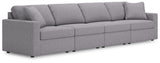 main view of Modmax Granite Performance Fabric Next-Gen Nuvella™ 4-Piece Sectional sectional sofa