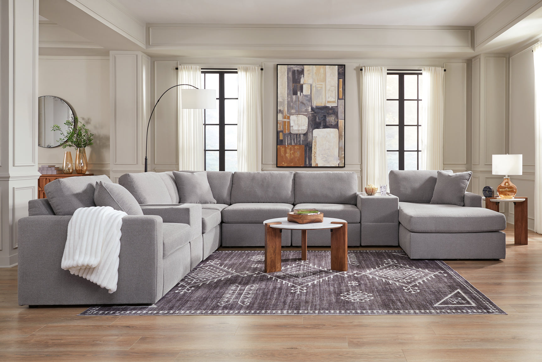 Main sectional view highlighting chaise extension
