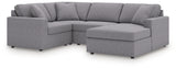 detail view of Modmax Granite 4-Piece Sectional with Chaise sectional sofa