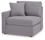 side view of Modmax Granite Performance Fabric,Next-Gen Nuvella™ 3-Piece Sectional sectional sofa