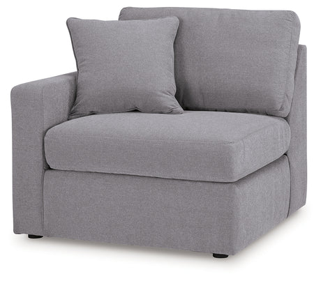 Living room perspective with sectional sofa