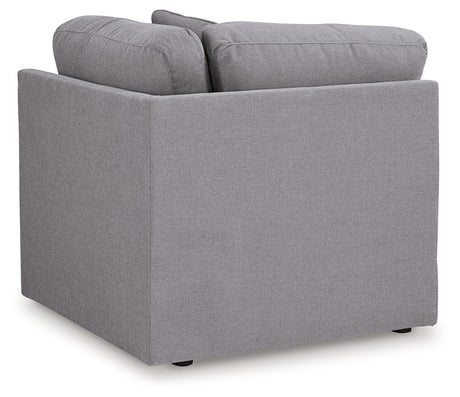 Living room view with Modmax Granite sectional sofa