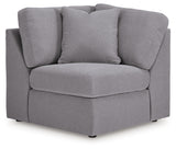 Head-on close detail of sectional sofa cushions