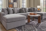 Front angled view of Modmax Granite Performance Fabric 4-Piece Sectional