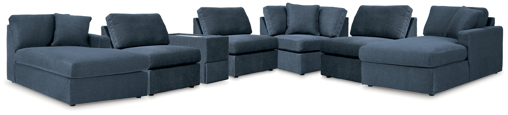 Side view of Modmax Ink 7-Piece Sectional sofa