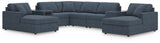 Side view of Modmax Ink 8-Piece Sectional Sofa with Chaise