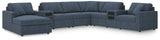 Side view of Modmax Ink Nuvella 8-Piece Sectional with Audio System and Chaise sofa