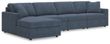 Detail of reversible seat cushions on Modmax sectional