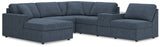 Modmax Ink Nuvella sectional sofa side view showing chaise
